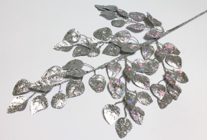 В12093 Б/С Ветка береза мерцающая высокая 3-ая 70см