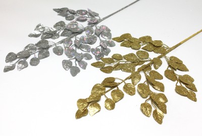 В12093 Б/С Ветка береза мерцающая высокая 3-ая 70см