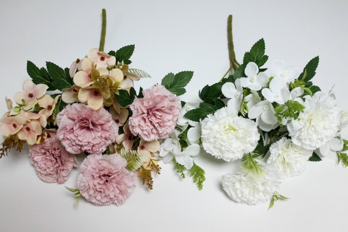 Б11742 Б/С Букет высокий евро гвоздики с гортенз."Модерн"Н42см