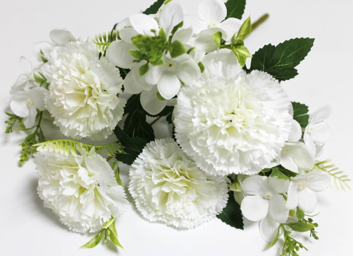 Б11742 Б/С Букет высокий евро гвоздики с гортенз."Модерн"Н42см