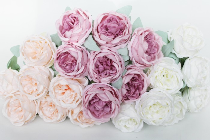 Б11754 Б/С Бук.роза пионовидная 7гол."Свадьба"Н44см(3микс)