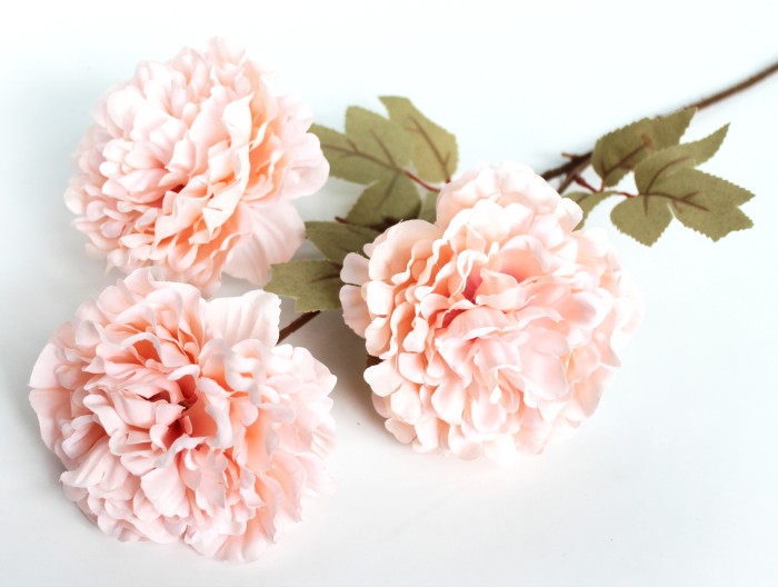 В11816 Б/С Ветка пиона Элегантный 3гол.75см