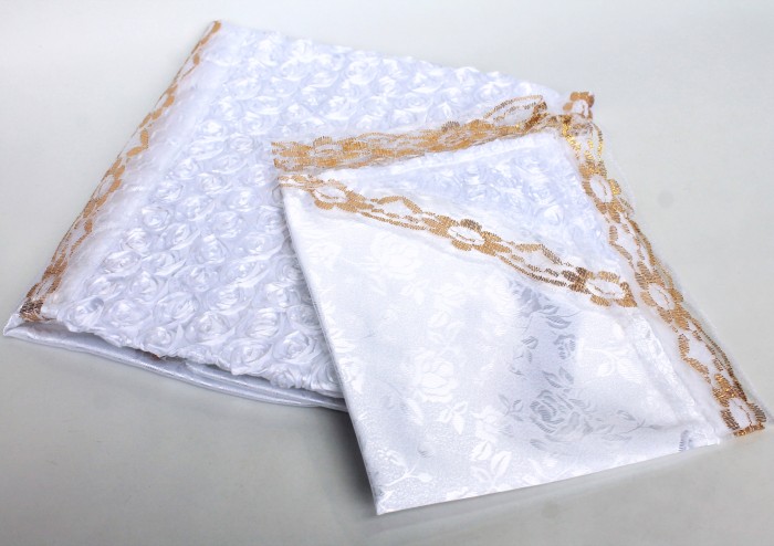 РК3802 Компл.атлас с нашив.роз 2,5см+жаккард