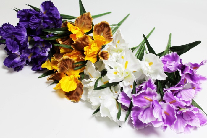 Б9144 Б/С Бук. ирис по расцветкам 7 гол.оригинал."Лорион"65см(10шт)