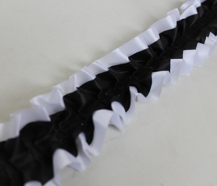 Р9440 Б/С Рюш атлас.бабочка 6см.двойная 2-х цветн.(1 уп. 50м)