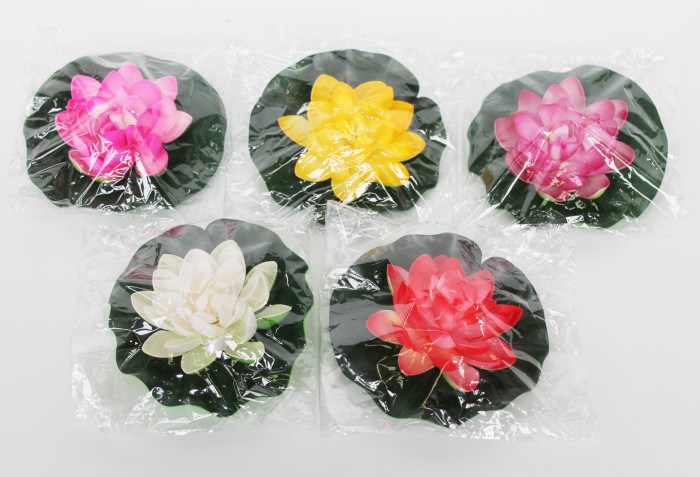 Э5317 Б/С Цветок лотоса латекс кувшинка водоплавающая Н14см