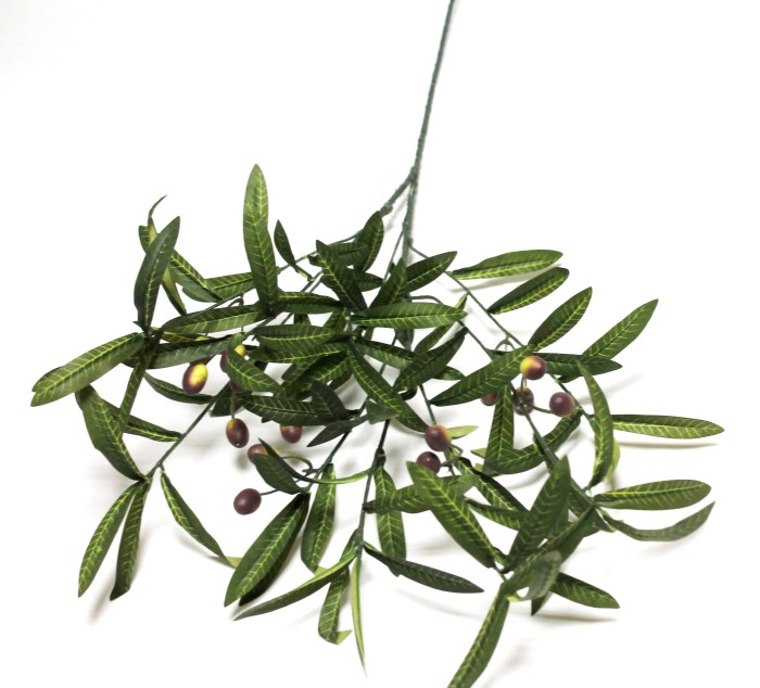 В12098 Б/С Ветка олива 14 ягод 10веток Европейская 102см(5шт)