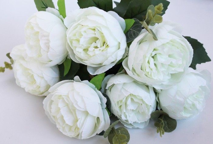 Б11767 Б/С Бук.пиона 2-цветн.с эвкалиптом  7 гол.45см(4микс)