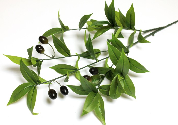 В12099 Б/С Ветка олива королевская 6 веток  6 ягод 90см(10шт)