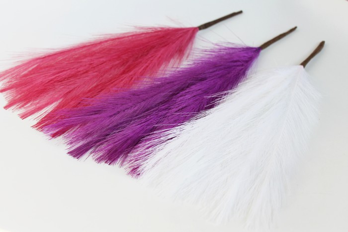 Б11828 Б/С Букет ковыль цветной 7 веток 42см(20шт)