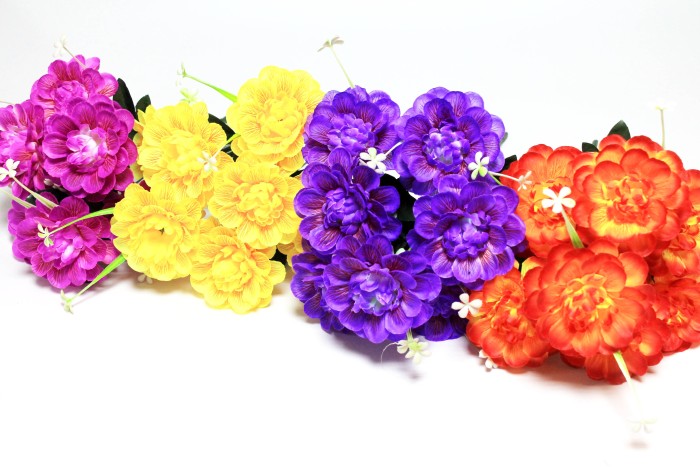 Б11904 Букет георгин"Светофор"7г.Н40см(20шт)