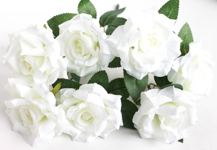 Б11972 Б/С Букет роз 7г."Белоснежка"44см(10шт)