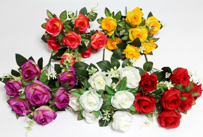 Б12253 Букет роз 7гол."Марьяна" 41см(20микс)